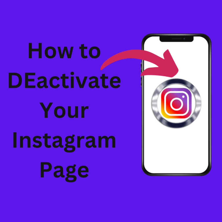 Deactivate Your Instagram Page